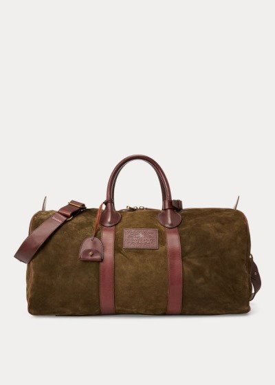 Bolsos De Lona Polo Ralph Lauren Hombre Verde Oliva - Heritage Suede - TIEHX4871